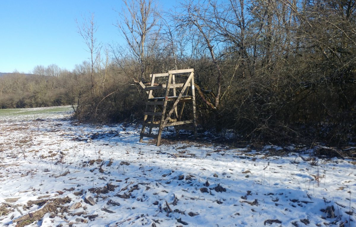 Un poste de chasse placé à la limite du territoire